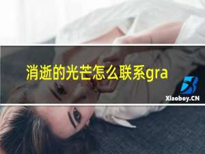 消逝的光芒怎么联系gra