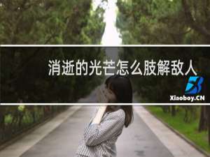 消逝的光芒怎么肢解敌人