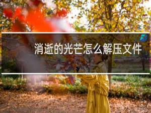 消逝的光芒怎么解压文件