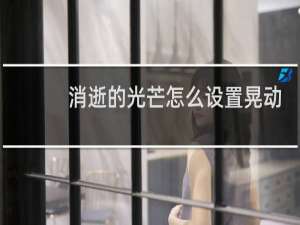 消逝的光芒怎么设置晃动