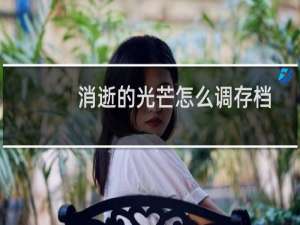 消逝的光芒怎么调存档