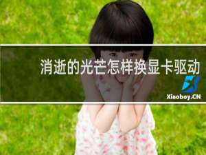 消逝的光芒怎样换显卡驱动