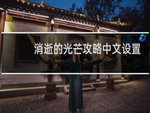 消逝的光芒攻略中文设置