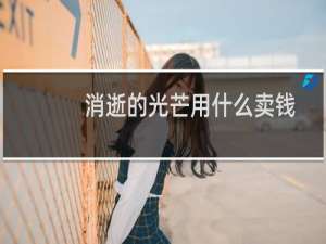 消逝的光芒用什么卖钱