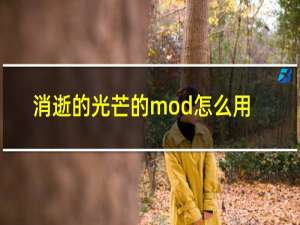 消逝的光芒的mod怎么用