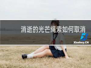 消逝的光芒绳索如何取消