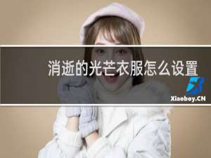 消逝的光芒衣服怎么设置