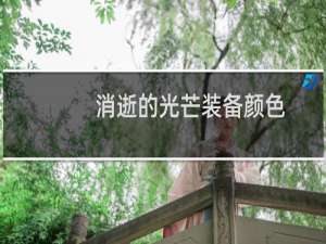 消逝的光芒装备颜色