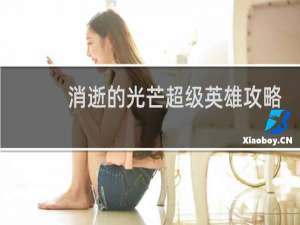 消逝的光芒超级英雄攻略