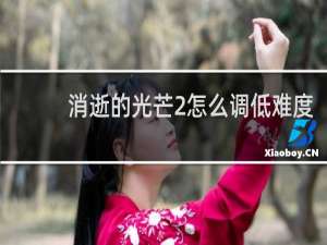 消逝的光芒2怎么调低难度