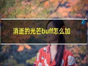 消逝的光芒buff怎么加