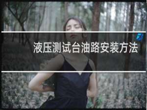 液压测试台油路安装方法