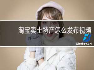 淘宝卖土特产怎么发布视频