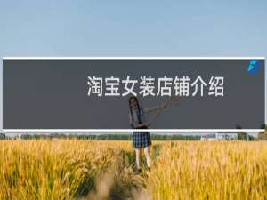 淘宝女装店铺介绍