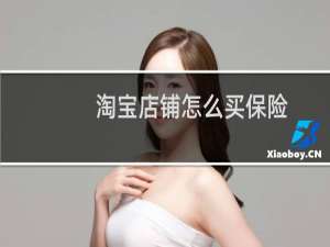 淘宝店铺怎么买保险