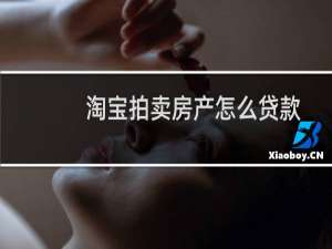 淘宝拍卖房产怎么贷款