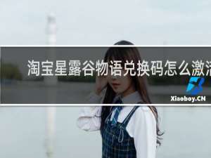 淘宝星露谷物语兑换码怎么激活