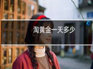 淘黄金一天多少