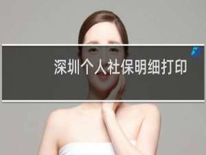 深圳个人社保明细打印（深圳个人社保明细查询）