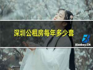 深圳公租房每年多少套