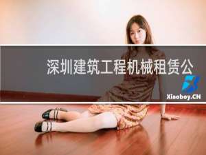 深圳建筑工程机械租赁公司