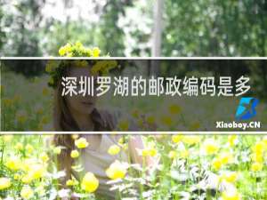 深圳罗湖的邮政编码是多少号