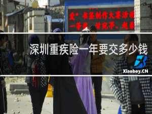 深圳重疾险一年要交多少钱