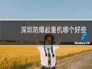 深圳防爆起重机哪个好些