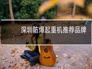 深圳防爆起重机推荐品牌