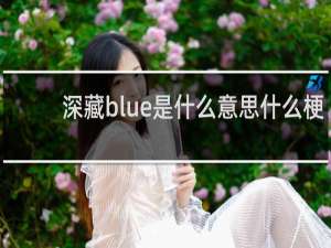 深藏blue是什么意思什么梗