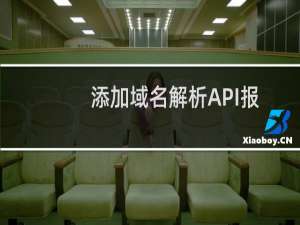 添加域名解析API报错-其他问题