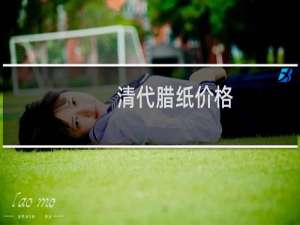 清代腊纸价格