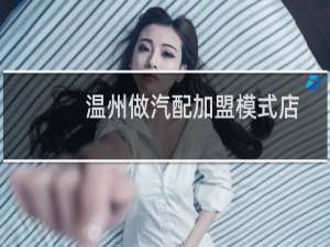 温州做汽配加盟模式店