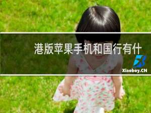 港版苹果手机和国行有什么差别