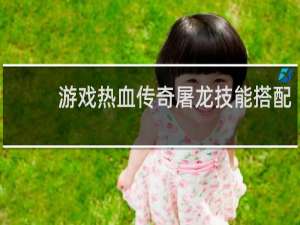 游戏热血传奇屠龙技能搭配