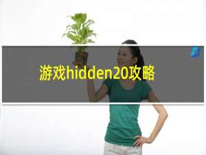 游戏hidden 攻略