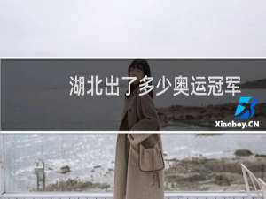 湖北出了多少奥运冠军