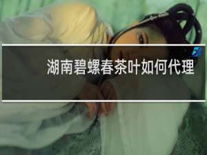 湖南碧螺春茶叶如何代理