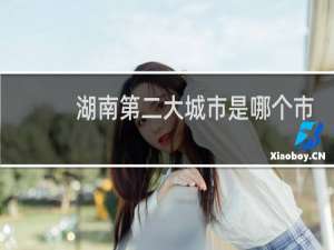 湖南第二大城市是哪个市