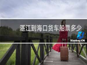 湛江到海口货车船票多少