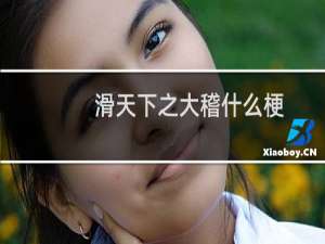 滑天下之大稽什么梗