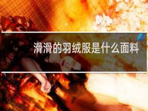 滑滑的羽绒服是什么面料