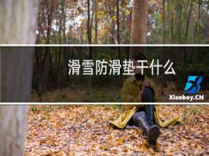 滑雪防滑垫干什么