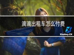 滴滴出租车怎么付费