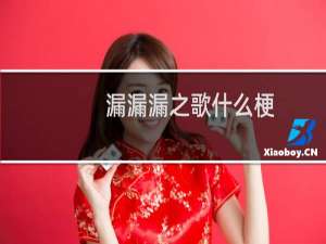 漏漏漏之歌什么梗？什么梗