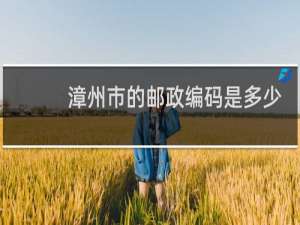 漳州市的邮政编码是多少