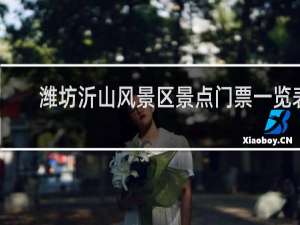 潍坊沂山风景区景点门票一览表