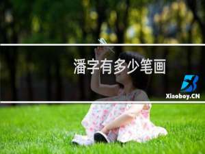 潘字有多少笔画