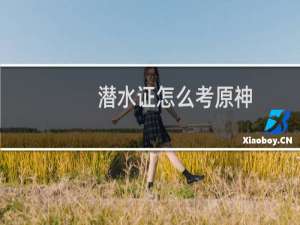 潜水证怎么考原神