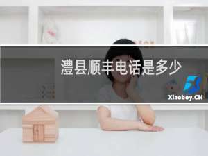 澧县顺丰电话是多少